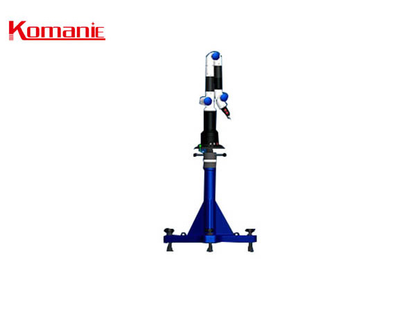 What is the function of the articulated arm system of the video measuring instrument?